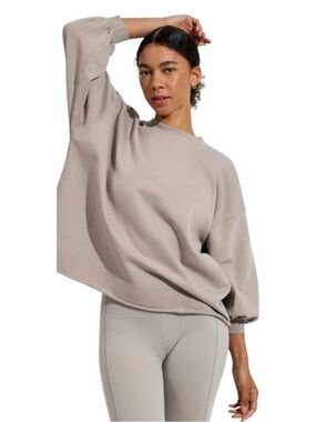 LEFT ON FRIDAY Parks and Rec Sweatshirt in Beach (Taupe) OS